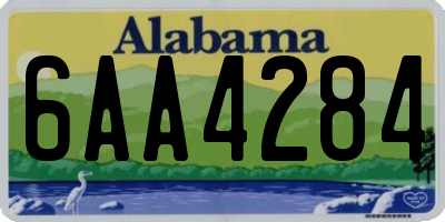AL license plate 6AA4284