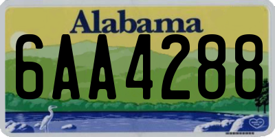 AL license plate 6AA4288