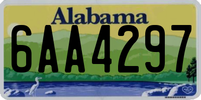 AL license plate 6AA4297
