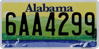 AL license plate 6AA4299