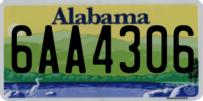 AL license plate 6AA4306