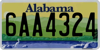 AL license plate 6AA4324