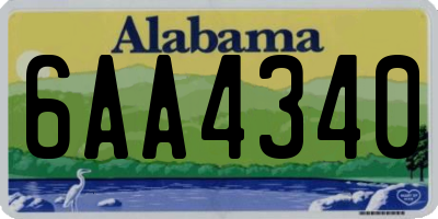 AL license plate 6AA4340