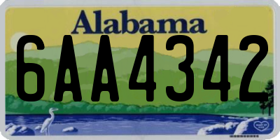AL license plate 6AA4342