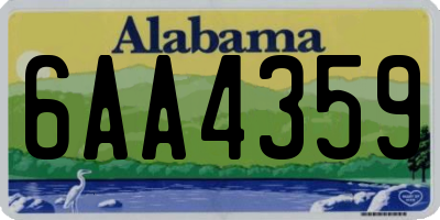 AL license plate 6AA4359