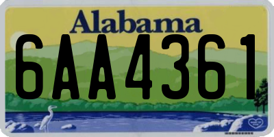 AL license plate 6AA4361