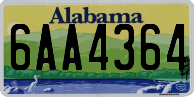 AL license plate 6AA4364