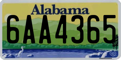 AL license plate 6AA4365