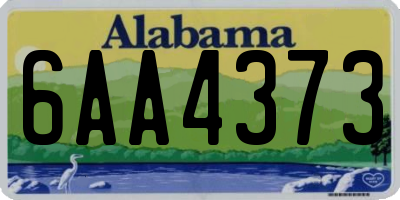 AL license plate 6AA4373