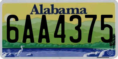 AL license plate 6AA4375