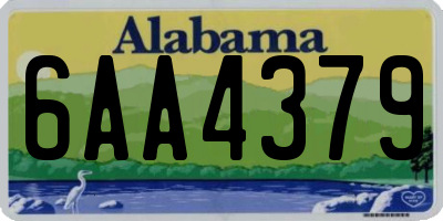 AL license plate 6AA4379