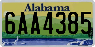 AL license plate 6AA4385