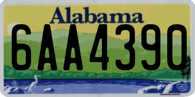 AL license plate 6AA4390