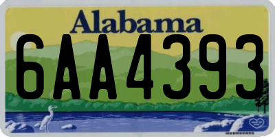 AL license plate 6AA4393