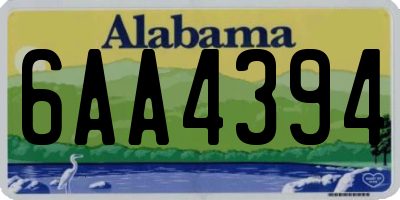AL license plate 6AA4394