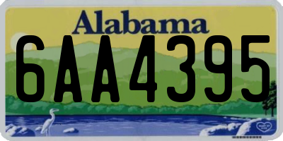 AL license plate 6AA4395