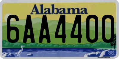 AL license plate 6AA4400