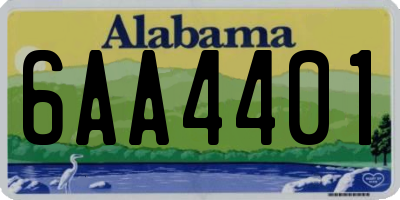 AL license plate 6AA4401