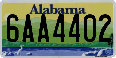 AL license plate 6AA4402