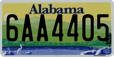 AL license plate 6AA4405