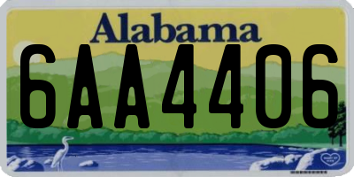 AL license plate 6AA4406