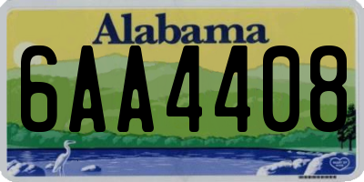 AL license plate 6AA4408