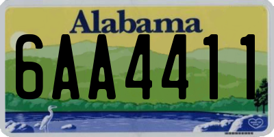 AL license plate 6AA4411