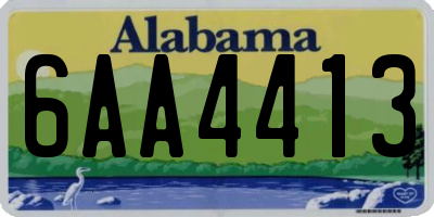 AL license plate 6AA4413