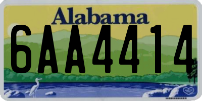 AL license plate 6AA4414