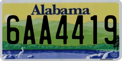 AL license plate 6AA4419