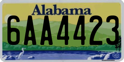 AL license plate 6AA4423
