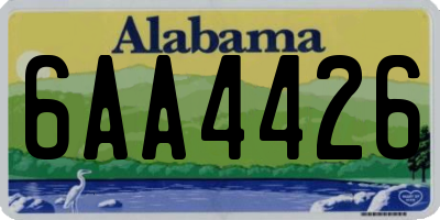 AL license plate 6AA4426