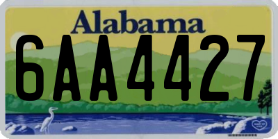 AL license plate 6AA4427