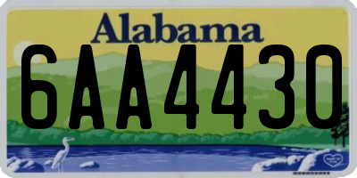 AL license plate 6AA4430