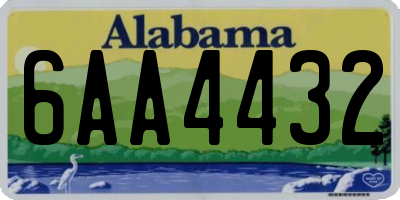 AL license plate 6AA4432