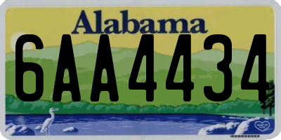 AL license plate 6AA4434