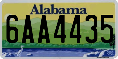 AL license plate 6AA4435