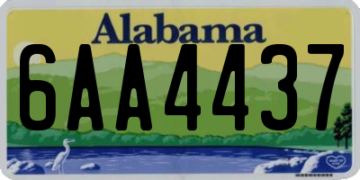 AL license plate 6AA4437
