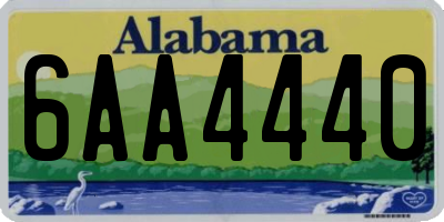 AL license plate 6AA4440