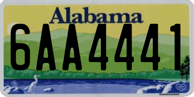 AL license plate 6AA4441