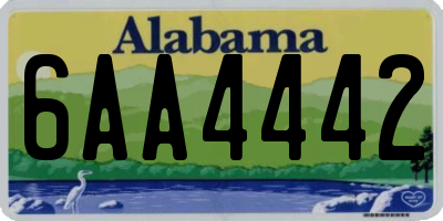 AL license plate 6AA4442