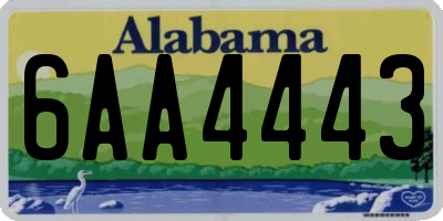 AL license plate 6AA4443