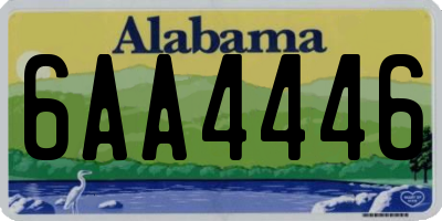 AL license plate 6AA4446