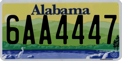 AL license plate 6AA4447