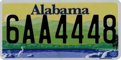 AL license plate 6AA4448