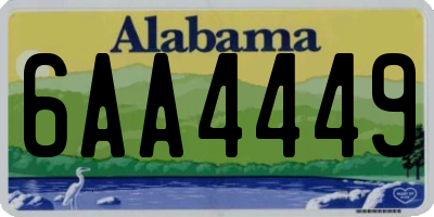 AL license plate 6AA4449