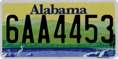 AL license plate 6AA4453