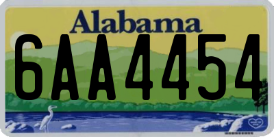 AL license plate 6AA4454