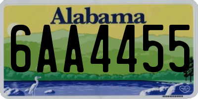 AL license plate 6AA4455