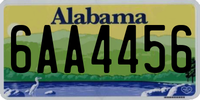 AL license plate 6AA4456